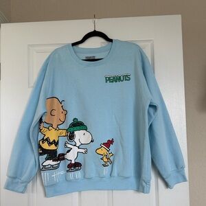 Peanuts Light Blue Women's Sweater (NWOT)